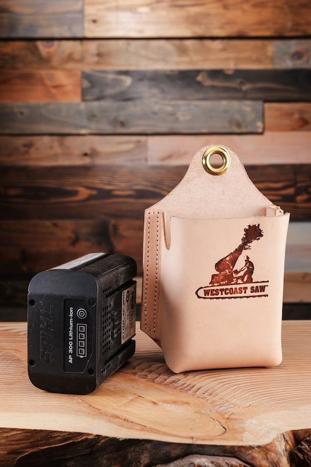 Westcoast Saw Leather Battery Pouch