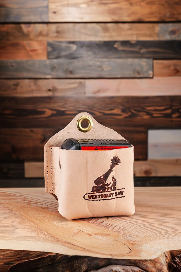 Westcoast Saw Leather Battery Pouch
