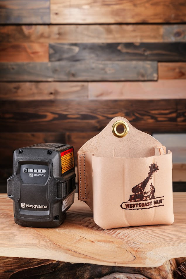 Westcoast Saw Leather Battery Pouch
